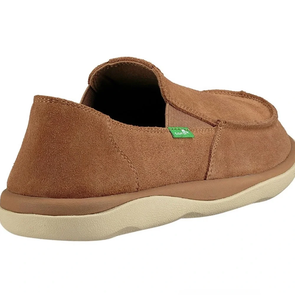 Sanuk‎ Brown Suede Slip-On Loafers